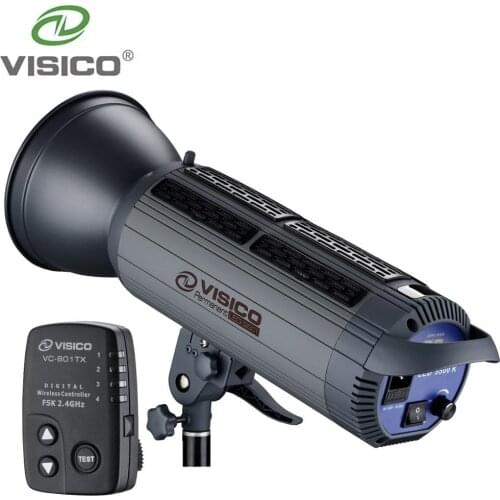 VISICO 200T 200W LED Studio Light flash Strobe Wireless Remote Controller Bowens for Camera Photo Studio Outdoor Photography