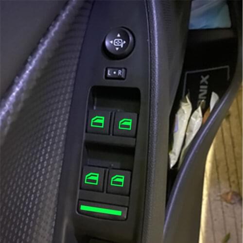Car Sticker Luminous Car Door Window Lift Button Sticker for Honda Peugeot Toyota Audi Hyundai Nissan KIA Nissan Car Styling