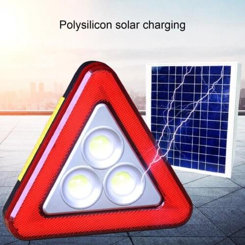 Triangle Warning Sign Triangle Car LED Work light Road Safety Emergency Breakdown Alarm lamp Portable Flashing light on hand