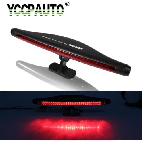 YCCPAUTO Universal 12V Red LED Third Brake Light Bar 28SMD Car LED Additional Brake Light Strip Auto Truck High Mount Stop Lamp