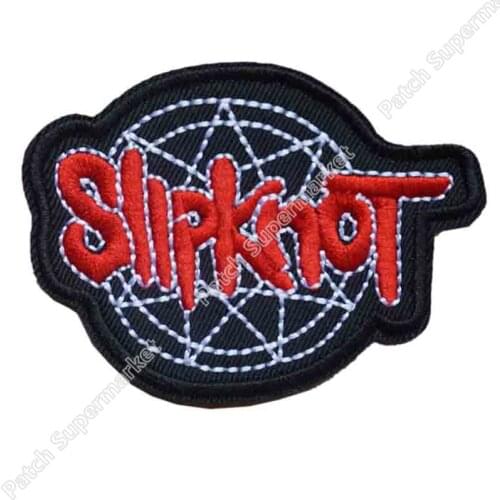 Pentagram Logo Embroidered NEW IRON ON and SEW ON Patch Heavy Metal embroidery patches for clothes