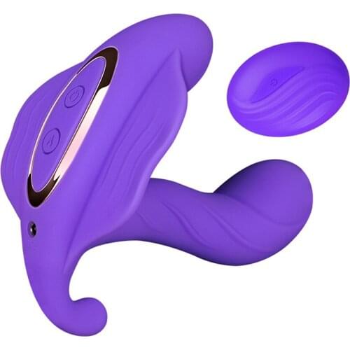 Female Masturbation Heating Butterfly Vibrating Adult Wearable Panties Dildo Vibrators Remote Control Vibrator Sex Toy For Woman