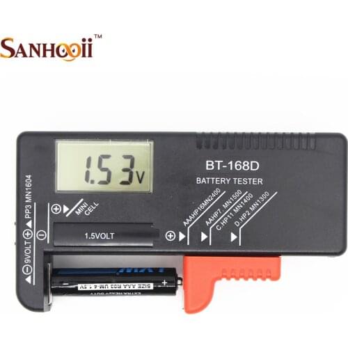 LCD Display Digital Voltmeter Battery Tester for 1.5V or 9V Battery Voltage Test Tools