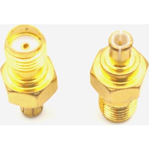 Gold SMA female JACK to MCX male plug straight adapter connector New