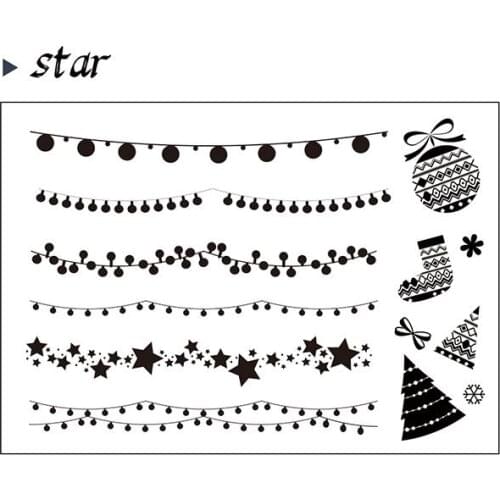 Star / transparent Clear Silicone Stamp/Seal for DIY scrapbooking/photo album Decorative clear stamp A0496