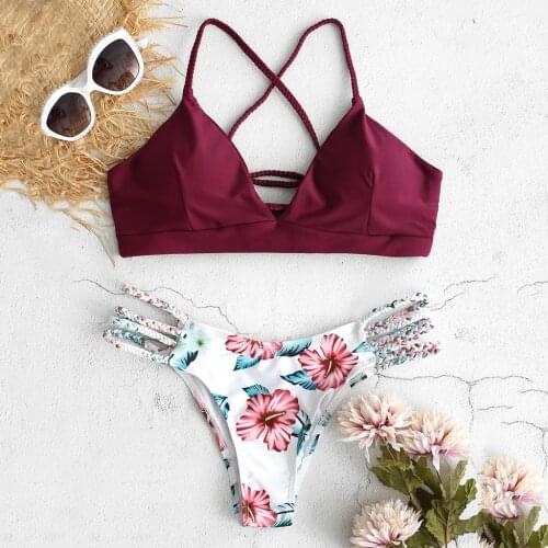 Bikini 2019 Swimwear Womens Bikini Cut Flower Two Piece Swimsuit Pushups Swimwear Beachwear Bikinis 2019 For Maternity Or Women