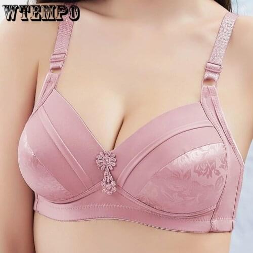 Push Up Bra for Women Plus Size Underwear Seamless Thin Wireless Bralette Wide Straps Soft Lingerie Female Plus Size Push Up Bra