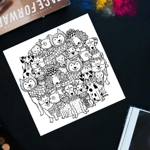 Flowers Dogs Background Silicone Clear Stamps 2020 DIY Scrapbooking Embossing Photo Album Decor Paper Card Craft Supplies