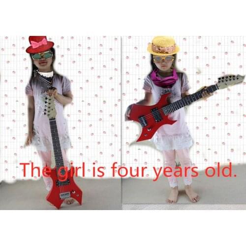 Kids bass 6 string guitar, childen bass,,travel guitar,basswood body,chrome button,maple neck
