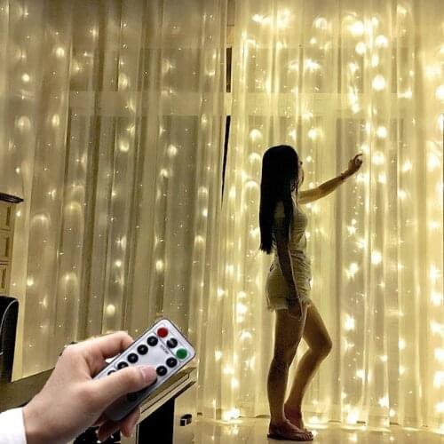 HNXADZ LED Garland Curtains