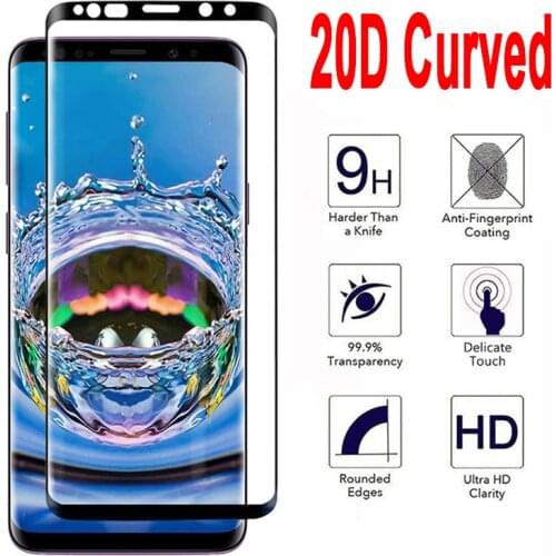 Curved Screen Protector for Samsung Galaxy S20 FE S8 Plus S10 S9 S10E 20D Full Cover Glass for Samsung Note 20 Ultra 10 Lite 9 8