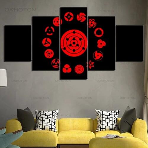 All Sharingans Flat Style Picture Hd Print Canvas Poster Painting Home Decor Wall Art Modular Modern for Living Room