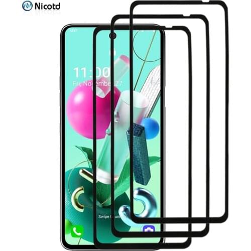 3 Pieces NicoTD Full Cover Screen Protector For LG K92 5G Premium Tempered Glass On For LG K92 5G 9H Tempered Protective Glass