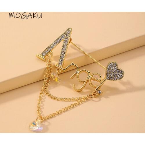 Броши буква на одежду MOGAKU China At AliExpress