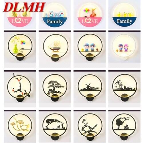 DLMH Wall Lamps Contemporary Creative Artistic Figures LED Sconces Lights Indoor For Home Balcony