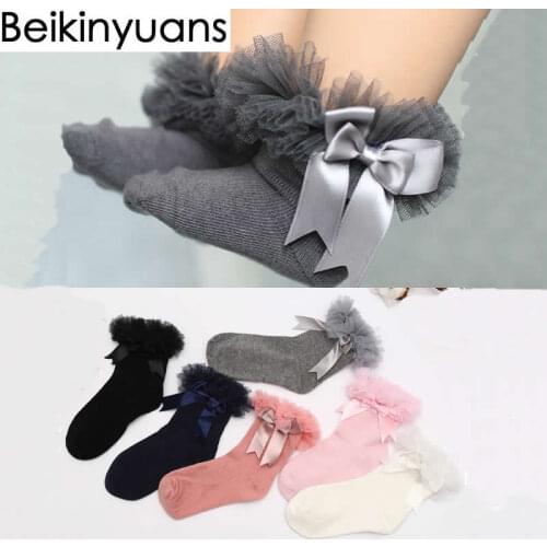 Creative fashion socks Comfortable warm Girls combed cotton Short Socks Cotton Infan Ruffle Frilly Trim Ankle Socks