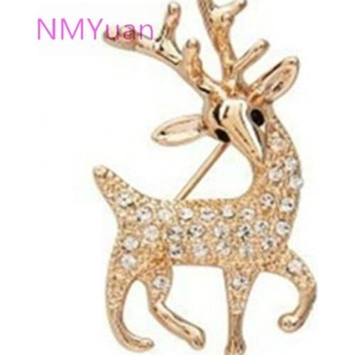 New hot fashion women Korea fine imitation jewelry inlaid full brooch sika deer brooch sparkling tide