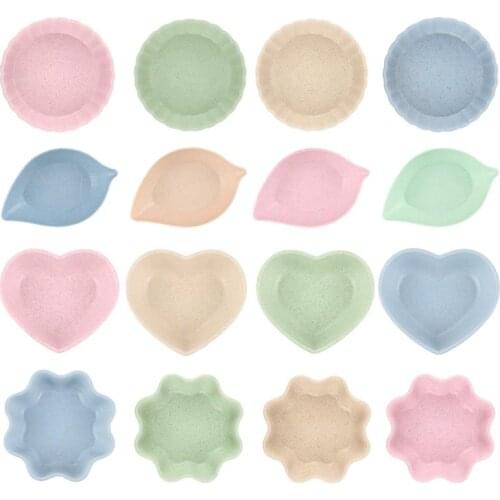 1pc Kitchen Creative Seasoning Bowl Plate Multi-purpose Sauce Plate Round Polygon Square Japanese Style Color Sauce Sauce Dish