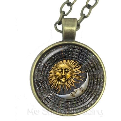 Peace Symbol Sun God Time Gem Necklace European And American Fashion Accessories Hope For World Peace