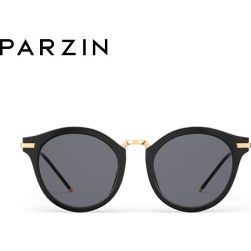 PARZIN Polarized Sunglasses Women Men Retro Round Frame Colorful Lightweight Trendy Ladies Sun Glasses UV Protection 9871