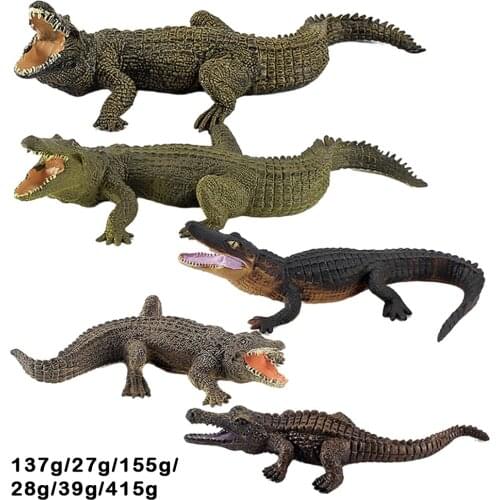 Protable Simulation Wild Crocodile Model Collectible Toys Gift Home Officce Decor