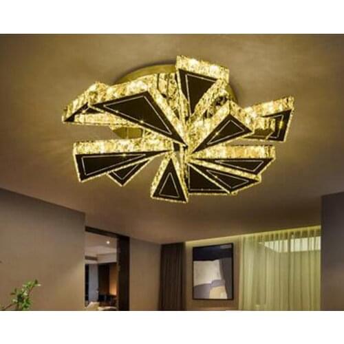 Simple modern living room lamp atmosphere home crystal creative led ceiling lamp warm bedroom lamps led ceiling lamps home led