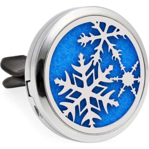 Christmas flake tree Santa Claus deer Car vent clip Diffuser locket Essential Oil Perfume locket 30mm Magnet 10Pad randomly
