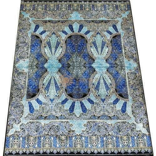Seeykeep™ 5x7ft Silk Handknotted Exquisite Blue Starry Door Design Rug-NY3016198