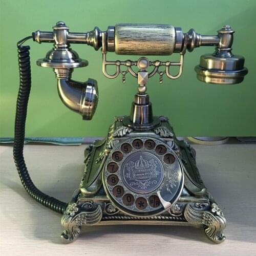 Vintage Telephone Landline, Antique Rotary Dial Corded Retro Phone - Vintage Decorative Telephones for Home Office