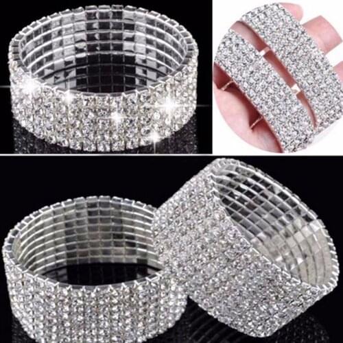 Rhinestones Stretch Bracelet Bracelet Bride Decorations Ball Party Dress Valentines Day Gift 160612-1