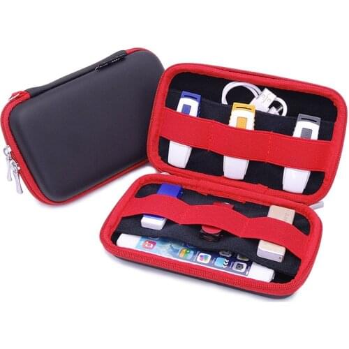 GUANHE Hard Drive Accessories Storage Bag for WD seagate HDD, Phone, USB Cable, U Disk, SD Card, Power Bank Travel Organizer