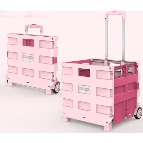 TT Portable Trolley Supermarket Shopping Shopping Gadget Foldable Household Luggage Trolley Express Delivery