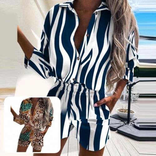 All Match Single-breasted Loose Stripe Women Outfits for Daily Wear