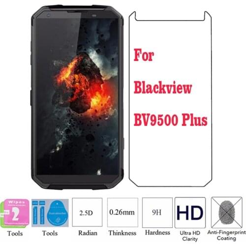 2PCS 100% Original Tempered Glass For Blackview BV9500 Plus Screen Protector Toughened protective film For Blackview BV9500 Pro