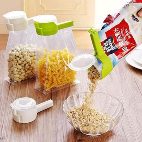 Seal Pour Food Storage Bag Clip Snack Sealing Fresh Keeping Sealer Clamp Plastic Helper Food Saver Travel Kitchen Gadgets