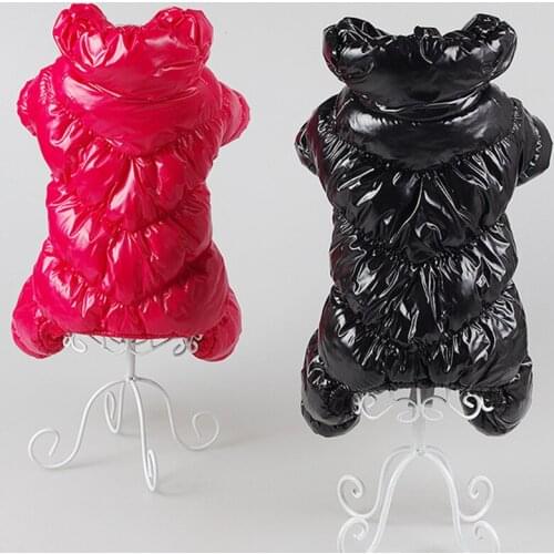 Winter Warm Down Dog Jacket Pet Dogs Costume Puppy Light-weight Four Legs Jumpsuit Coat Clothes For Teddy Bear Windproof Ski