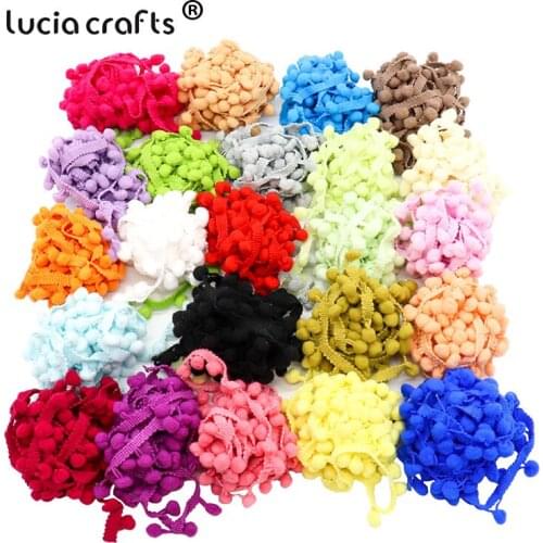 2Yards Flash Sale! 10MM Pom Pom Trim Ball Fringe Ribbon DIY Sewing Accessories Lace 24 Colors For Home Party Decoration K0701