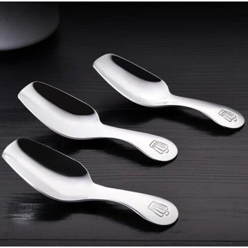 304 Stainless Steel Short Handle Spoon Ice Cream Coffee Spoon Sugar Salt Spice Condiment Spoons Home Kitchen Accessories