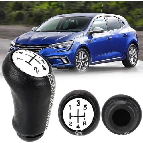 5 Speed Hand Ball Manual Leather MT Car Gear Shift Knob Car Styling for Renault Megane II MK2 Scenic 2 Clio 3 III MK3