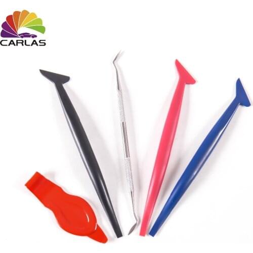 CARLAS Car Stickers Corner Decorate Scraper for Window Tint Wrapping Tools Car Vinyl Wrap Tuck Tools Gasket Micro Squeegee