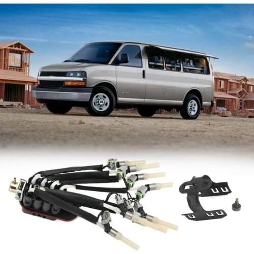 Car Fuel Spider Injector with Bracket Fit for Chevy Pickup Truck 5.0L 5.7L SA FJ504