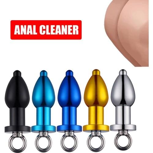 5 Color Stainless Steel Safe Vaginal Anal Cleaner Butt Plug Anus Expansion Clamp Speculum Colonic Washing Sex Toys For Women Men