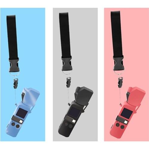 Silicone Cover Solid With Strap Accessory Handle Gimbal Soft Anti-lost Stabilized Camera Simple Protective Case For OSMO Pocket
