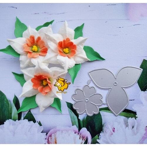Flower Daffodil Metal Dies Cut Template for Embossing DIY Scrapbooking Paper Album Gift Cards Making New Dies Scrapbooking Cut