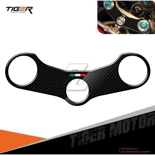For Ducati 748 748R SP 916S 996 R 998 Biposto 3D Carbon Fiber Triple Tree Yoke Cover Protector Tank Pad