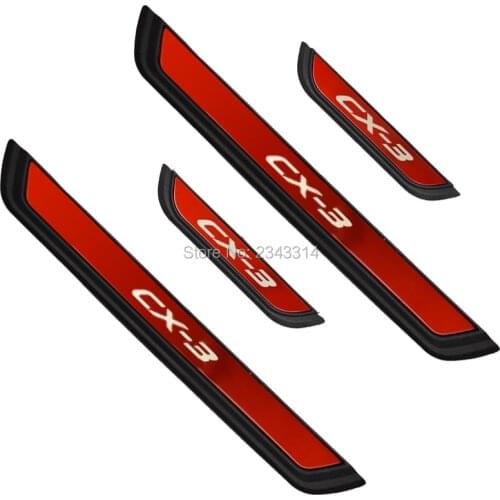 For Mazda CX-3 CX3 2016-2021 Accessories Stainless Door Sill Kick Scuff Plate Guard Pedal Protector Trim Step Cover Car Styling