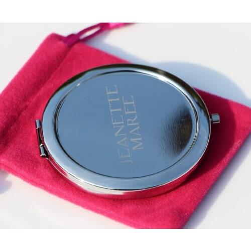 Custom Engraved compact mirrors Great Personalized wedding gift for bridesmaid #18413 500X/LOT