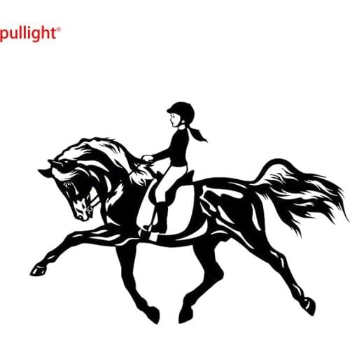 Riding A Horse Jumping Sport Girl Interesting Vinyl Decal Car Sticker