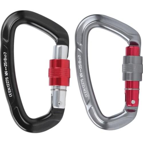 Carabiner D-Shaped 25KN Carbiner Key Hooks Climbing Ascend Security Safety Master Lock Outdoor Climbing Equipment