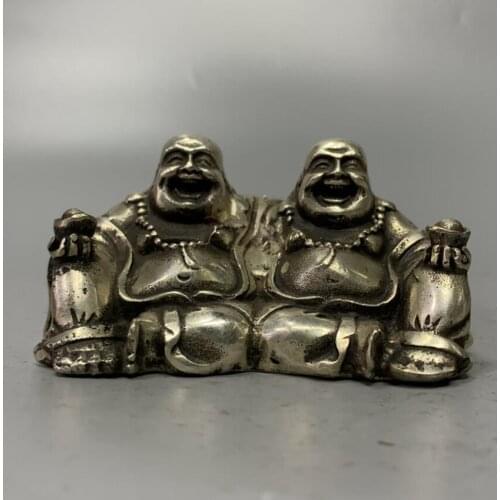 China White copper maitreya laugh Buddha crafts statue